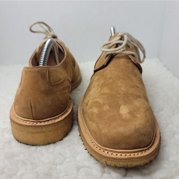 Façonnable Mens Derby Comfort Casual Shoes Size 8.5 Tan Nubuck Suede Crepe Sole - Picture 7 of 10